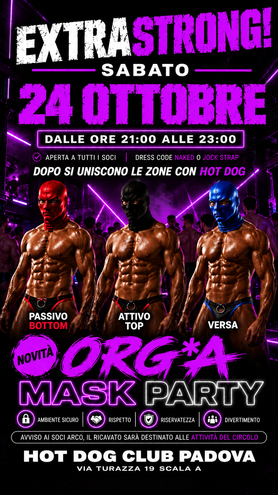 Volantino neon Extra Strong Mask Party